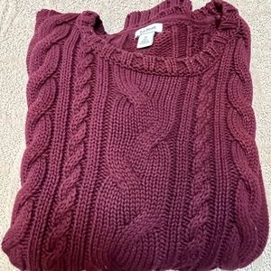 Double L Cable Crewneck Sweater (LL Bean - Women's Med)